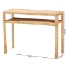 bali & pari Kalimantan Bohemian Light Honey Rattan and Acacia Wood Console Table - KALIMANTAN-Rattan-Console Table