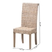 bali & pari Santiago Bohemian Grey Natural Kubu Rattan and Mango Wood Dining Chair - MD-29540-Grey Natural-DC