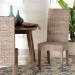 bali & pari Santiago Bohemian Grey Natural Kubu Rattan and Mango Wood Dining Chair - MD-29540-Grey Natural-DC