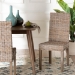bali & pari Nevina Bohemian Grey Kubu Rattan and Mango Wood Dining Chair - MD-29605/Desy Kubu-Grey Natural-DC