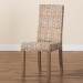 bali & pari Nevina Bohemian Grey Kubu Rattan and Mango Wood Dining Chair - MD-29605/Desy Kubu-Grey Natural-DC