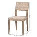 bali & pari Barossa Bohemian Grey Kubu Rattan and Mahogany Wood Dining Chair - MD-36065/Lutop-Grey Natural-DC