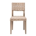 bali & pari Barossa Bohemian Grey Kubu Rattan and Mahogany Wood Dining Chair - MD-36065/Lutop-Grey Natural-DC