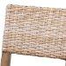 bali & pari Barossa Bohemian Grey Kubu Rattan and Mahogany Wood Dining Chair - MD-36065/Lutop-Grey Natural-DC