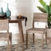 bali & pari Barossa Bohemian Grey Kubu Rattan and Mahogany Wood Dining Chair - MD-36065/Lutop-Grey Natural-DC