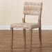 bali & pari Barossa Bohemian Grey Kubu Rattan and Mahogany Wood Dining Chair - MD-36065/Lutop-Grey Natural-DC