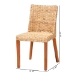 bali & pari Rowen Bohemian Light Honey Kubu Rattan and Mahogany Wood Dining Chair - MD-38034/Nope-Natural-DC