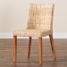 bali & pari Rowen Bohemian Light Honey Kubu Rattan and Mahogany Wood Dining Chair - MD-38034/Nope-Natural-DC