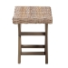 bali & pari Hayate Bohemian Grey Kubu Rattan and Mahogany Wood Ottoman Footstool - MD-36092/Bunnik-Grey Natural-Stool