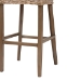 bali & pari Magy Modern Bohemian Grey Kubu Rattan and Mahogany Wood Bar Stool - Magy-Grey Natural-BS