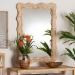 bali & pari Hasana Bohemian Natural Scallop Rattan Accent Wall Mirror - WS089-Natural Rattan Frame-Mirror