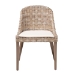 bali & pari Lara Bohemian Grey Kubu Rattan and Mahogany Wood Dining Chair - MD-39209-Kubu Grey/Natural Rattan-DC