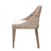 bali & pari Lara Bohemian Grey Kubu Rattan and Mahogany Wood Dining Chair - MD-39209-Kubu Grey/Natural Rattan-DC