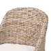 bali & pari Lara Bohemian Grey Kubu Rattan and Mahogany Wood Dining Chair - MD-39209-Kubu Grey/Natural Rattan-DC