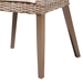 bali & pari Lara Bohemian Grey Kubu Rattan and Mahogany Wood Dining Chair - MD-39209-Kubu Grey/Natural Rattan-DC