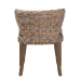 bali & pari Niesha Bohemian Grey Natural Kubu Rattan and Mahogany Wood Dining Chair - MD-39222-Kubu Grey/Natural Rattan-DC