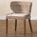 bali & pari Niesha Bohemian Grey Natural Kubu Rattan and Mahogany Wood Dining Chair - MD-39222-Kubu Grey/Natural Rattan-DC