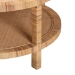 bali & pari Kalimantan Bohemian Light Honey Rattan and Mahogany Wood Coffee Table - KALIMANTAN-Light Honey Round-Rattan-Coffee Table