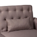 Baxton Studio Chesterfield Retro-Modern Clay Fabric Upholstered Convertible Sleeper Sofa - Chesterfield-Clay-RFC