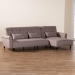 Baxton Studio Chesterfield Retro-Modern Clay Fabric Upholstered Convertible Sleeper Sofa - Chesterfield-Clay-RFC