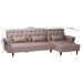 Baxton Studio Chesterfield Retro-Modern Clay Fabric Upholstered Convertible Sleeper Sofa - Chesterfield-Clay-RFC
