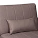 Baxton Studio Lanoma Contemporary Clay Fabric Upholstered Convertible Sleeper Sofa - Lanoma-Clay-RFC