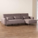 Baxton Studio Lanoma Contemporary Clay Fabric Upholstered Convertible Sleeper Sofa - Lanoma-Clay-RFC