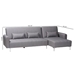 Baxton Studio Lanoma Contemporary Slate Grey Fabric Upholstered Convertible Sleeper Sofa - Lanoma-Slate Grey-RFC