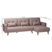 Baxton Studio Claire Contemporary Clay Fabric Upholstered Convertible Sleeper Sofa - Claire-Clay-RFC