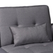 Baxton Studio Claire Contemporary Slate Fabric Upholstered Convertible Sleeper Sofa - Claire-Slate Grey-RFC