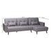 Baxton Studio Claire Contemporary Slate Fabric Upholstered Convertible Sleeper Sofa - Claire-Slate Grey-RFC