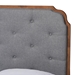 Baxton Studio Lorana Mid-Century Modern Grey Fabric and Walnut Brown Wood Queen Size Platform Bed - MG9772/9704-Queen