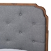 Baxton Studio Roald Mid-Century Modern Grey Fabric and Walnut Brown Wood King Size Platform Bed - MG9772/97043-King
