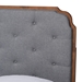 Baxton Studio Garron Mid-Century Modern Grey Fabric and Walnut Brown Wood Queen Size Platform Bed - MG9772/97151-Queen