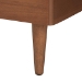 Baxton Studio Garron Mid-Century Modern Grey Fabric and Walnut Brown Wood King Size Platform Bed - MG9772/97151-King