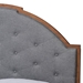 Baxton Studio Douglas Mid-Century Modern Grey Fabric and Walnut Brown Wood King Size Platform Bed - MG9776/97043-King