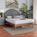 Baxton Studio Ardelle Mid-Century Modern Grey Fabric and Walnut Brown Wood King Size Platform Bed - MG9776/97151-King