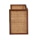 bali & pari Lovina Bohemian Light Honey Rattan and Acacia Wood Accent Bench - Lovina-Light Honey/Light Brown Rattan-Bench
