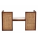 bali & pari Lovina Bohemian Light Honey Rattan and Acacia Wood Accent Bench - Lovina-Light Honey/Light Brown Rattan-Bench