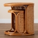 bali & pari Eldon Bohemian Honey Rattan 2-Piece Nesting End Table Set - Eldon-Light Honey Rattan-Nesting End Table Set
