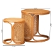 bali & pari Eldon Bohemian Honey Rattan 2-Piece Nesting End Table Set - Eldon-Light Honey Rattan-Nesting End Table Set