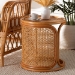 bali & pari Eldon Bohemian Honey Rattan End Table - Eldon-Light Honey Rattan-Small-ET