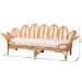 bali & pari Loften Bohemian Light Honey Rattan Daybed - Leaves-Natural Rattan-Daybed with Cushion