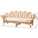 bali & pari Loften Bohemian Light Honey Rattan Daybed - Leaves-Natural Rattan-Daybed with Cushion