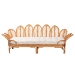 bali & pari Loften Bohemian Light Honey Rattan Daybed - Leaves-Natural Rattan-Daybed with Cushion