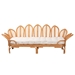 bali & pari Loften Bohemian Light Honey Rattan Daybed - Leaves-Natural Rattan-Daybed with Cushion