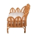 bali & pari Loften Bohemian Light Honey Rattan Daybed - Leaves-Natural Rattan-Daybed with Cushion