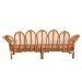 bali & pari Loften Bohemian Light Honey Rattan Daybed - Leaves-Natural Rattan-Daybed with Cushion