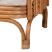 bali & pari Loften Bohemian Light Honey Rattan Daybed - Leaves-Natural Rattan-Daybed with Cushion
