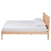 Baxton Studio Hosea Japandi Carved Honeycomb Natural Queen Size Platform Bed - SW8588-Natural-Queen